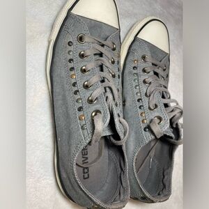Converse Chuck Taylor All Star Eyebrow CutOut Ox Ground Grey Studded Women’s 9.5